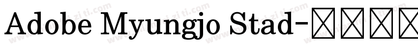 Adobe Myungjo Stad字体转换